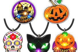 Assorted Halloween Light Up Flashing Body Light Necklaces Pack of 25 All Body Lights and Blinkees