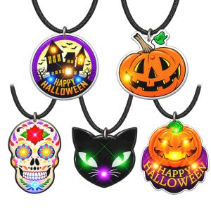 Assorted Halloween Light Up Flashing Body Light Necklaces Pack of 25 All Body Lights and Blinkees