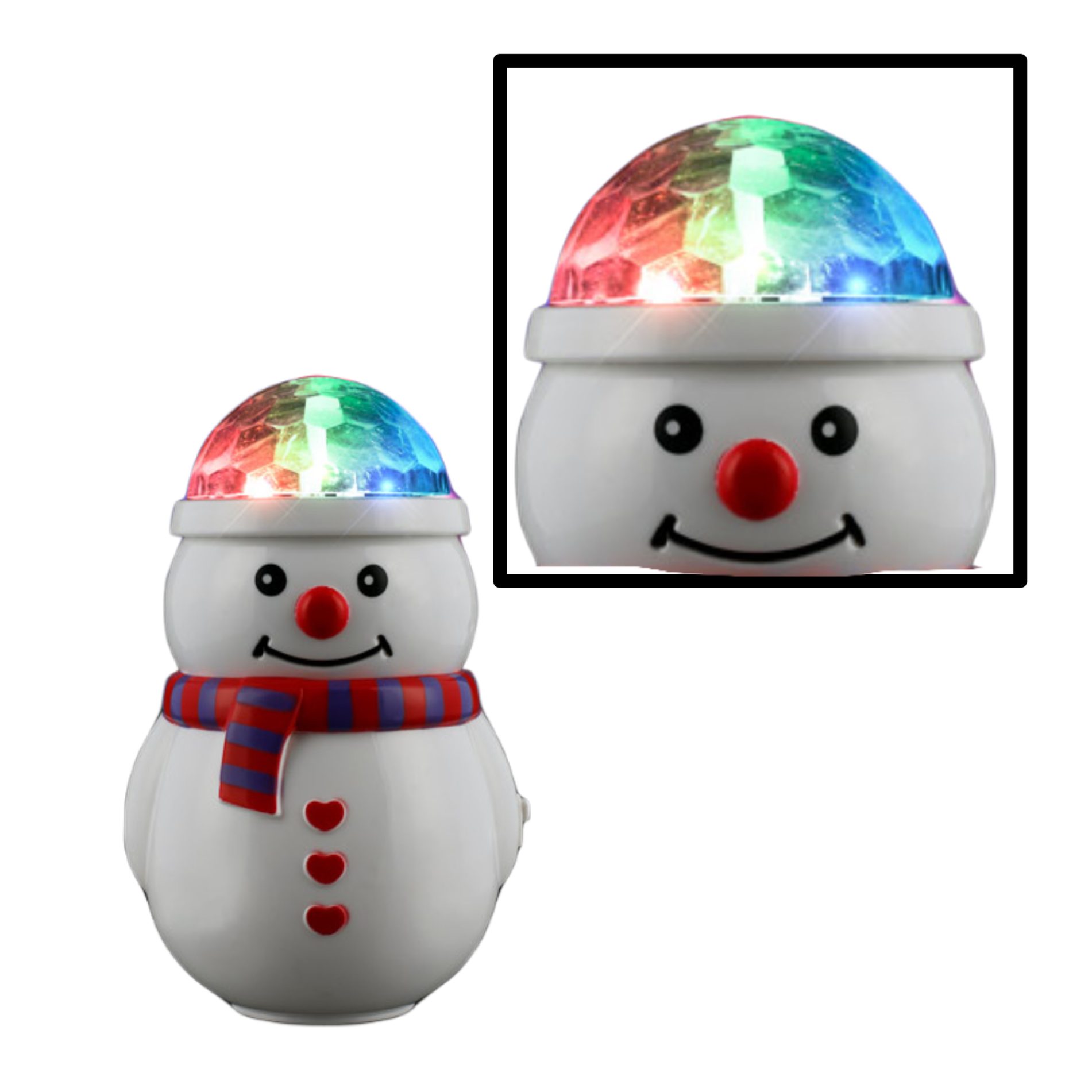 Light Up Christmas Snowman Glowing Prism Projector Home Decoration Centerpiece All Products 5