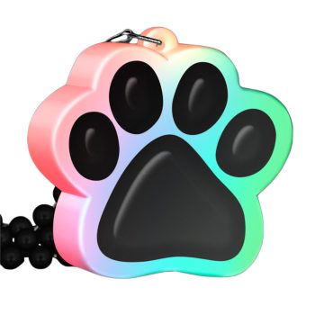 Light Up Multicolor Paw Print Charm Necklace All Products