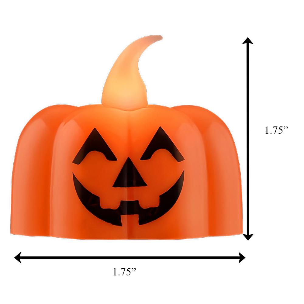 Light Up Pumpkin Tea Light Flameless Artificial Candle for Halloween All Products 4