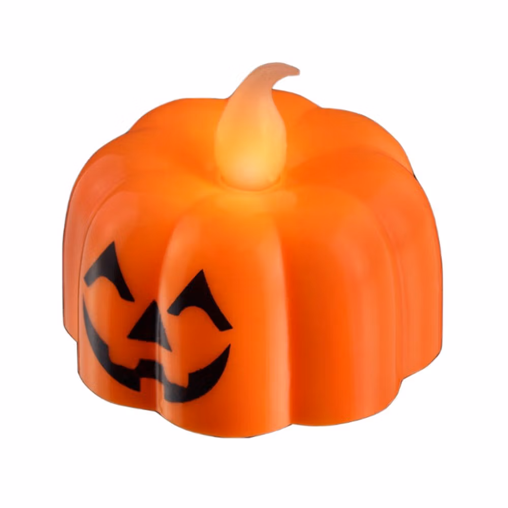 Light Up Pumpkin Tea Light Flameless Artificial Candle for Halloween All Products 5