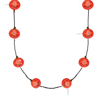 Light Up Small Pumpkin String Charms Necklace All Products