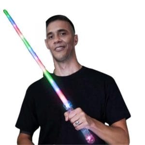 LED Red Blue Green Multicolor Lightsaber with Prism Ball All Products