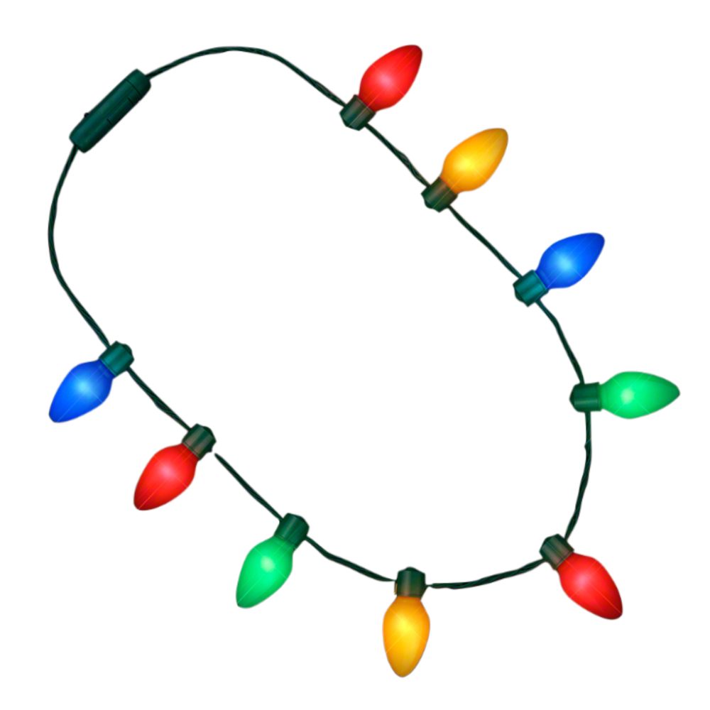 9 Bulbs Huge Old School Wearable Christmas Light Necklace All Products 5