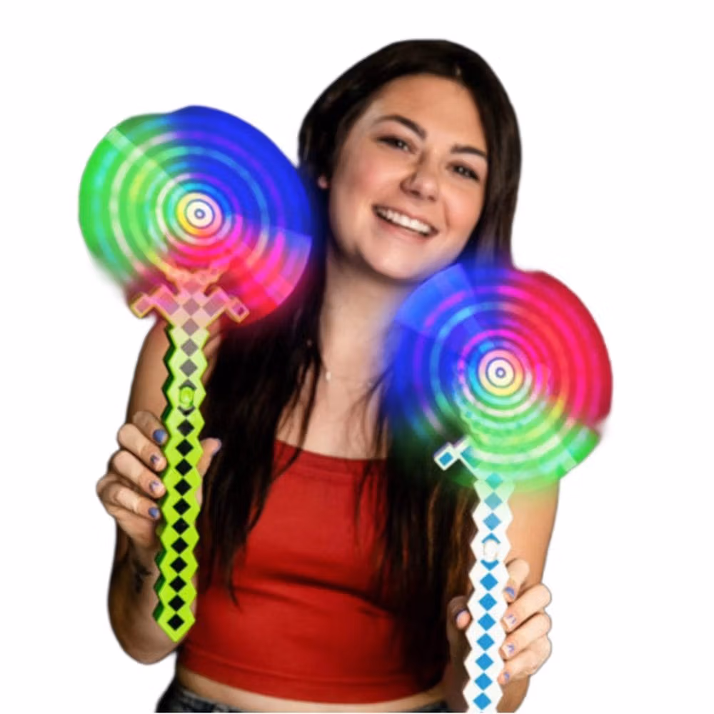 Light Up Mini Pixelated Windmill Wand Assorted Colors All Products 3