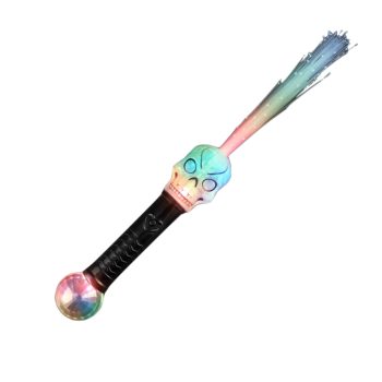 Flashing Fiber Optic Skull Wand with Prism Ball All Products 3