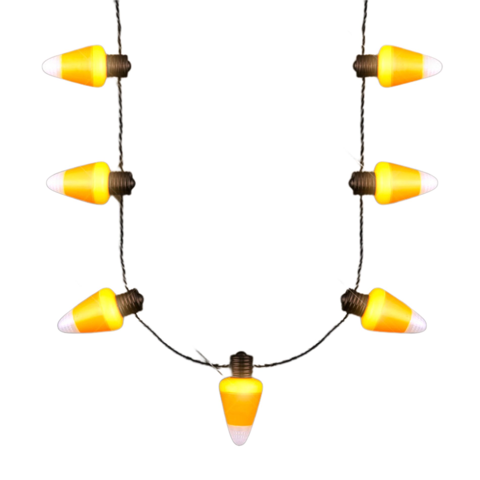 Flashing LED Candy Corn Charm String Necklace All Products 4