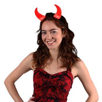 Large Light Up Devil Horns Red All Products