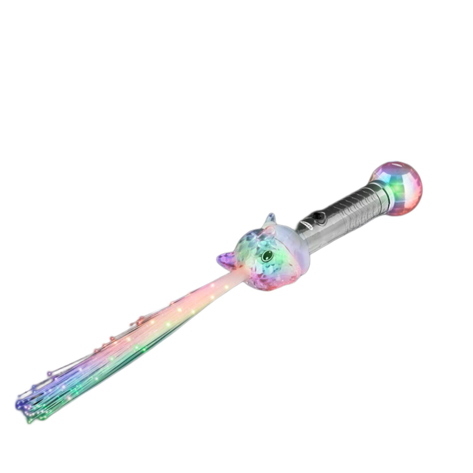 Light Up Multicolored Fiber Optic Dolphin Wand with Crystal Ball All Products 5
