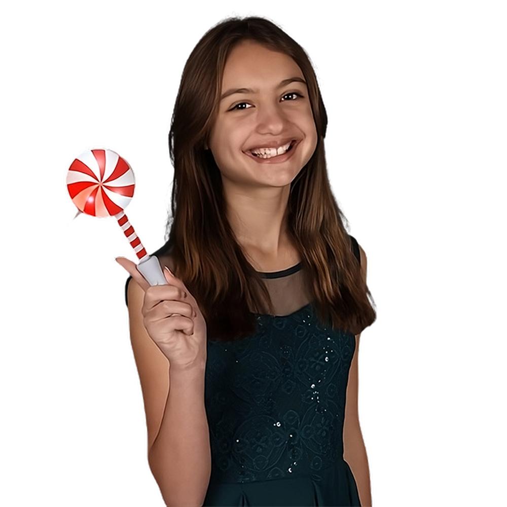 Light Up Peppermint Candy Cane Lollipop Wand All Products 5