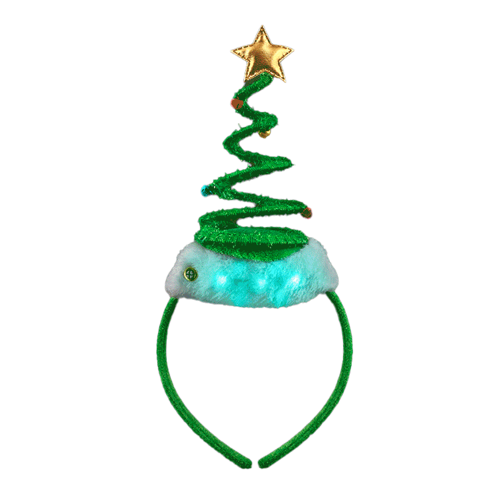 Light Up Tree Silly Springy Headband with Golden Star All Products 4
