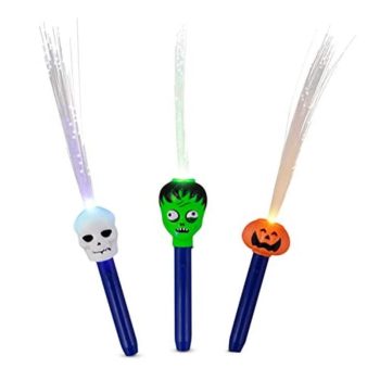 Pack of 12 Assorted Fiber Optic Halloween Wands All Products