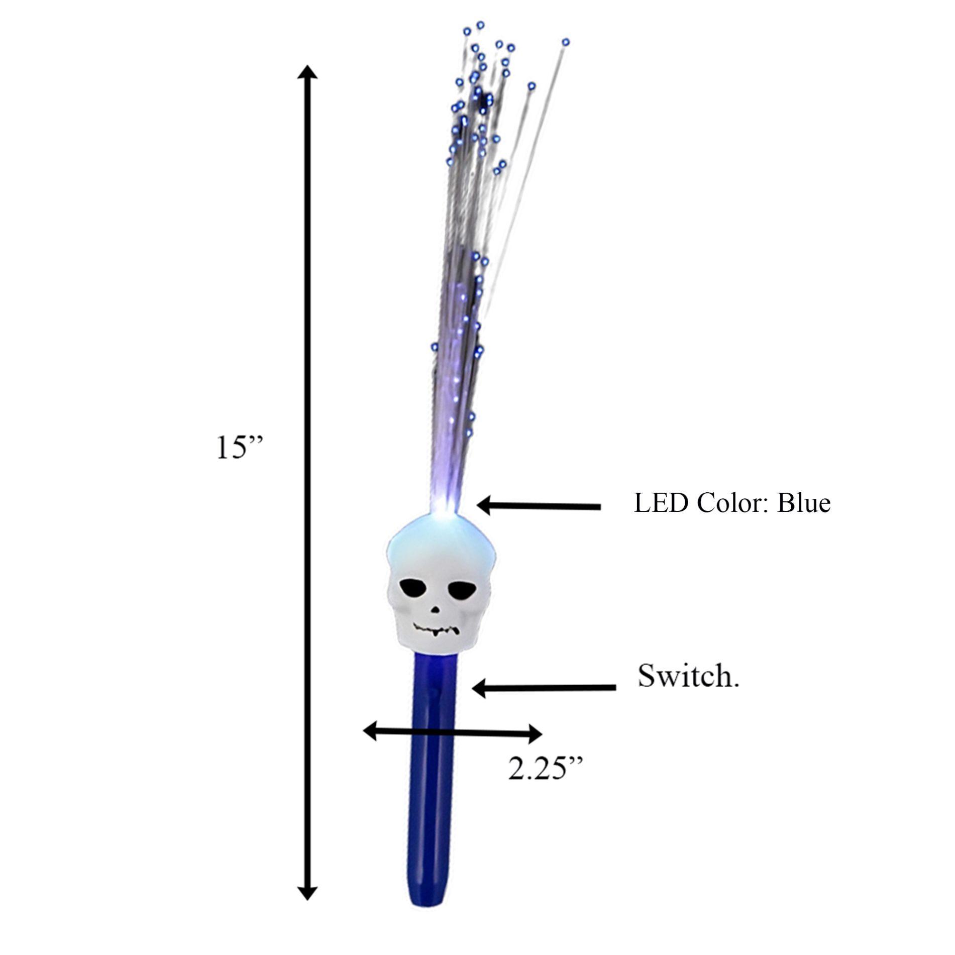 Pack of 12 Assorted Fiber Optic Halloween Wands All Products 5