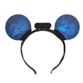 2023 Happy New Year Mouse  Ears Headband Blue Pink All Products