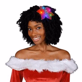 Light Up Christmas Red Poinsettia Hair Clip All Products