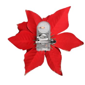 Light Up Christmas Red Poinsettia Hair Clip All Products