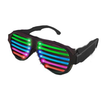 Equalizer LED Rave Slot Sound Reactive Sunglasses USB Rechargeable All Products