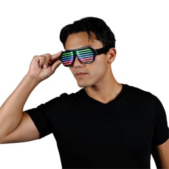 Equalizer LED Rave Slot Sound Reactive Sunglasses USB Rechargeable All Products