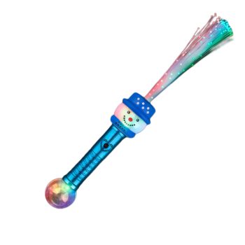 Flashing Fiber Optic Friendly Snowman Wand with Prism Ball for Christmas All Products