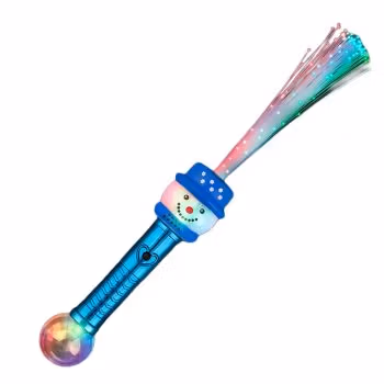 Flashing Fiber Optic Friendly Snowman Wand with Prism Ball All Products