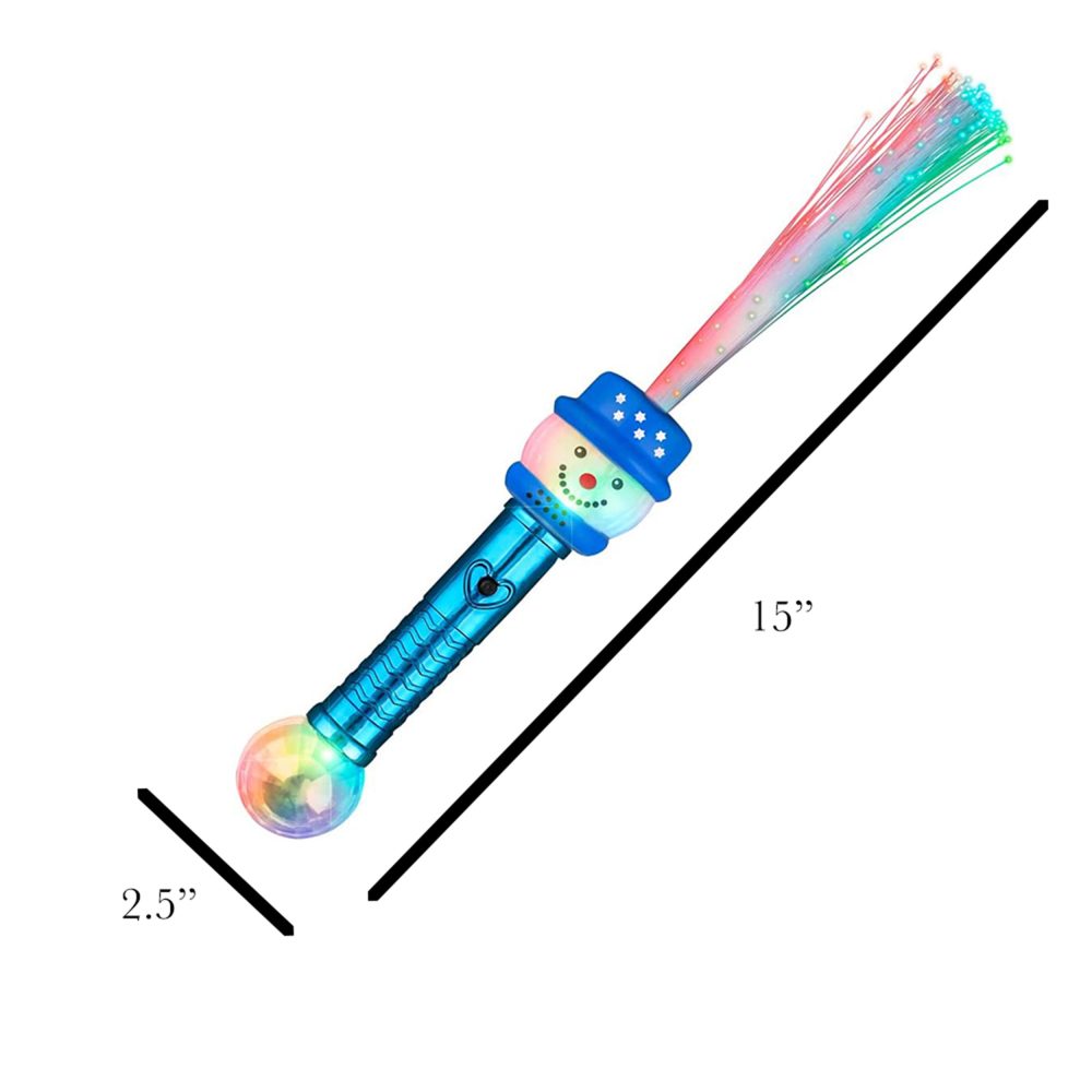 Flashing Fiber Optic Friendly Snowman Wand with Prism Ball All Products 4