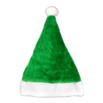 Green Stylish Fluffy Fur Santa Christmas Plush Hat All Products