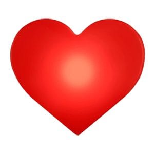 Light Up Flashing Red Heart Clip on Badge Body Light All Body Lights and Blinkees