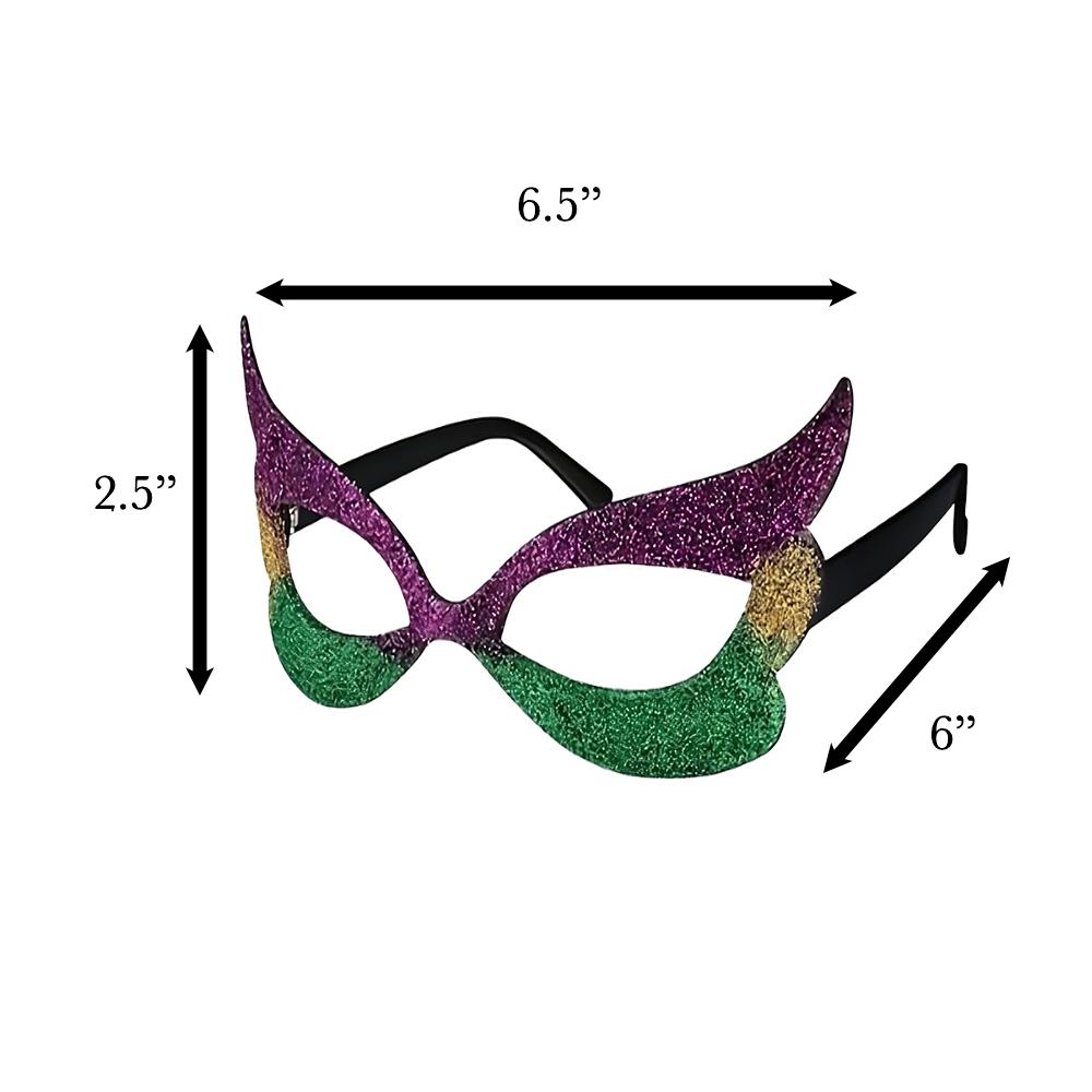 Sparkling Glitter Eyeglasses Mask For Mardi Gras New Orleans