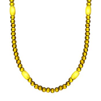 LED Necklace with Yellow Metallic Beads for Mardi Gras All Products
