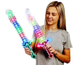 20 Inches Light Up Galaxy 3D Pixel Sword 1 Unit Assorted All Products
