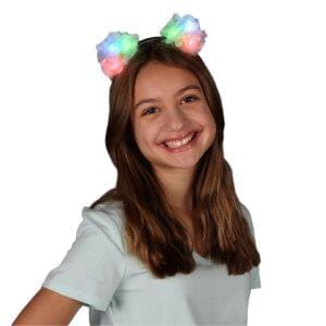 Color Changing White Flower Ears Headband All Products