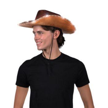 Light Up Shiny Satin Metallic Space Cowboy Hat Brown All Products