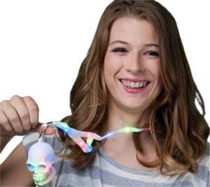 Light Up Lanyard Flashing Skeleton Skull Charm All Products