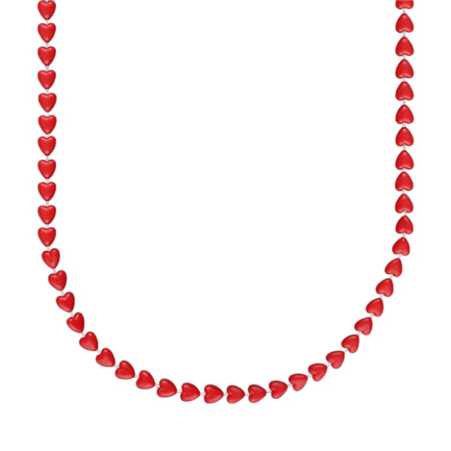 12 Pcs Unlit Mini Love Heart Opaque Bead Necklace All Products 4