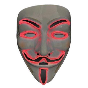 EL Wire Vendetta Guy Fawkes Halloween Mask Red All Products