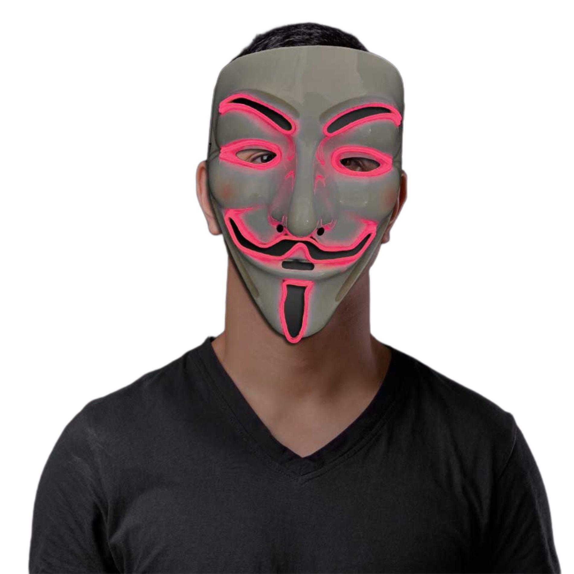 EL Wire Vendetta Guy Fawkes Halloween Mask Red All Products 4