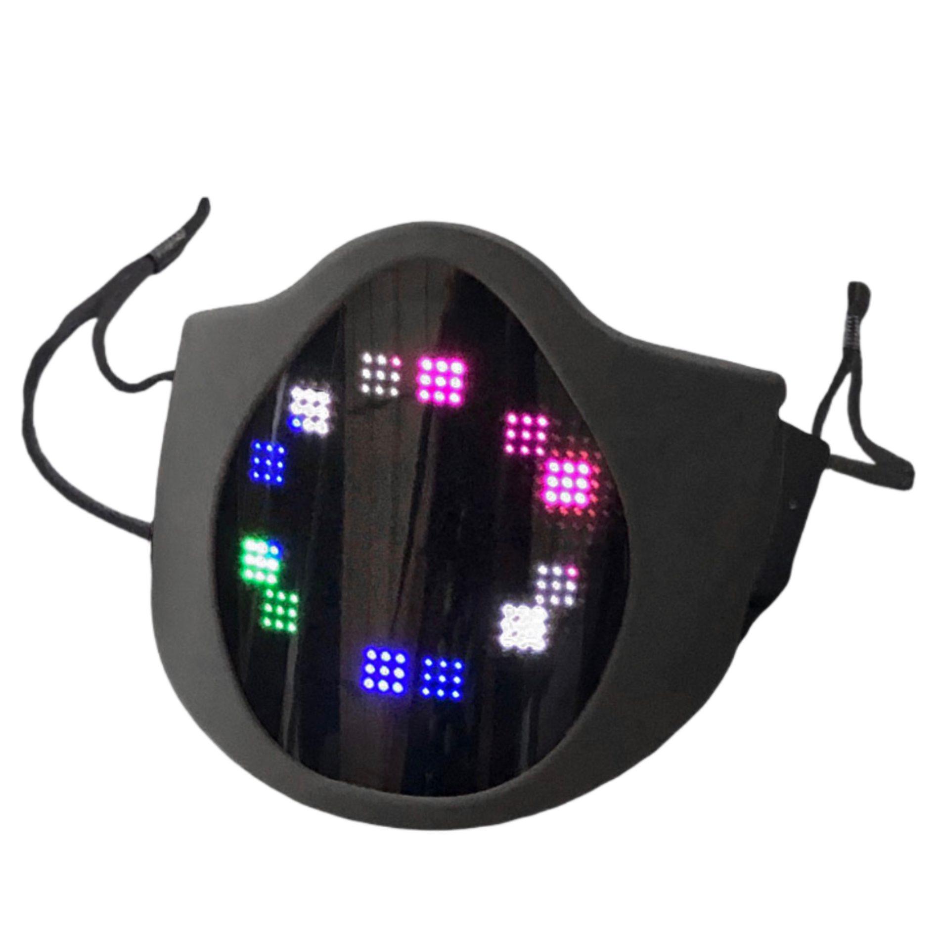 App Controlled Programmable LED Screen Bluetooth Multi-Language Mask USB Charging Black Silicone All Products 3