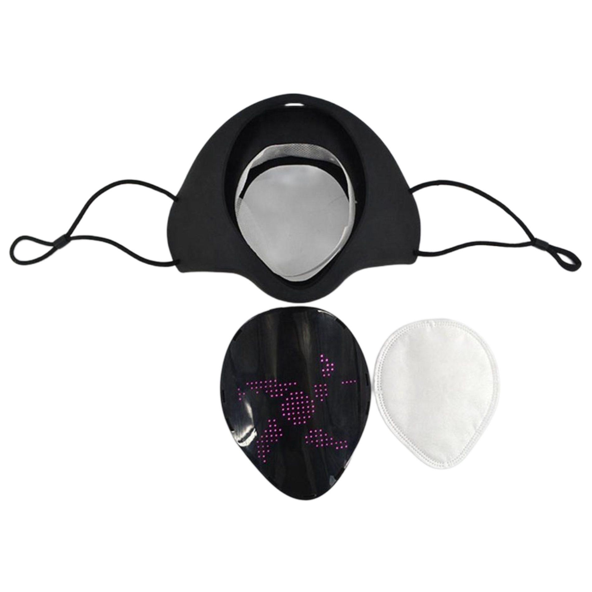 App Controlled Programmable LED Screen Bluetooth Multi-Language Mask USB Charging Black Silicone All Products 5