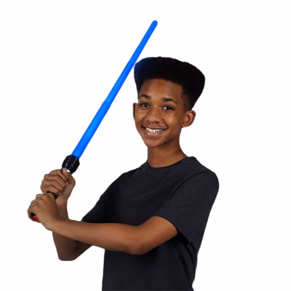 Galactic LED Expandable Blue Light Saber Sword 4th of July 4