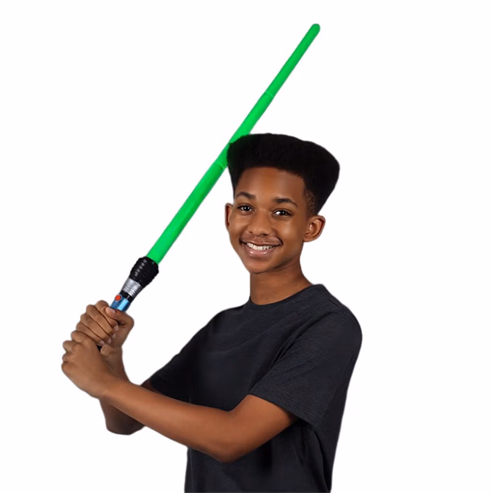Galactic LED Expandable Green Light Saber Sword 4th of July 4