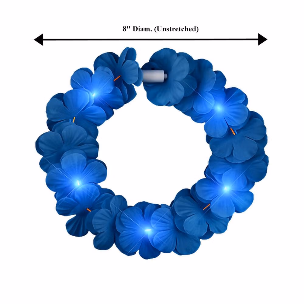 Island Girl Tropical Flower Crown Lei Headband Blue All Products 6