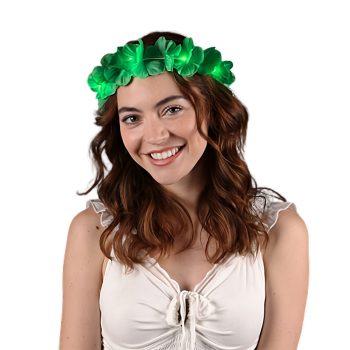 Island Girl Tropical Flower Crown Lei Headband Green for Mardi Gras All Products