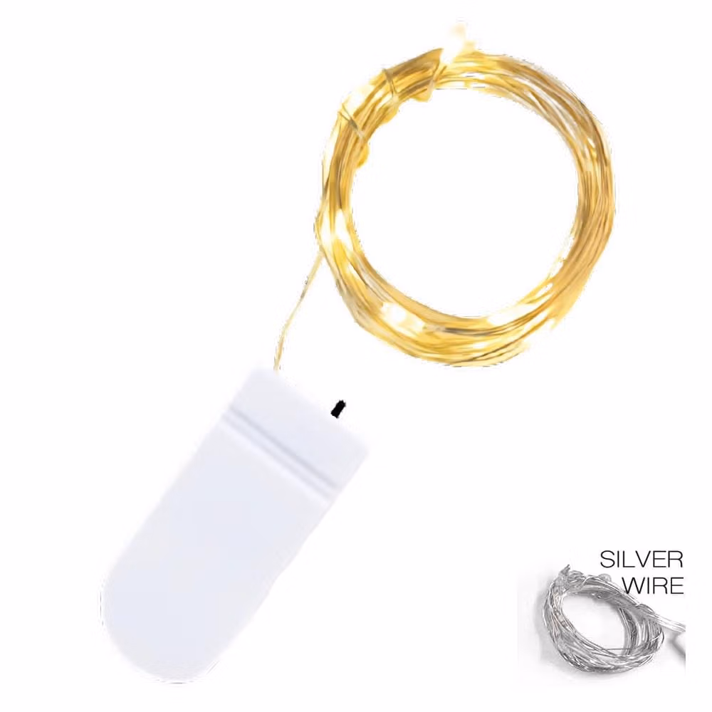 LED 20 Inch Silver Wire String Lights Warm White All Products 3