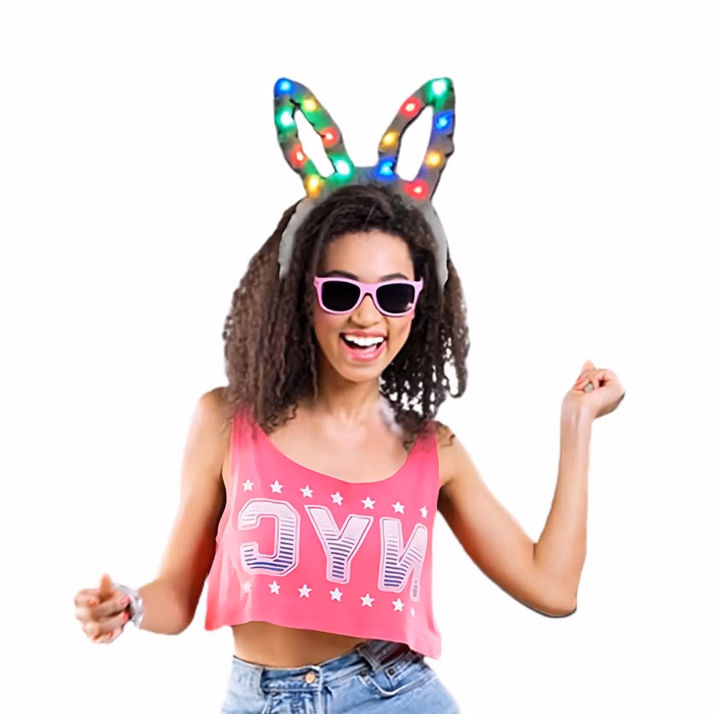 Light Up Multicolor Bunny Ears All Products 5