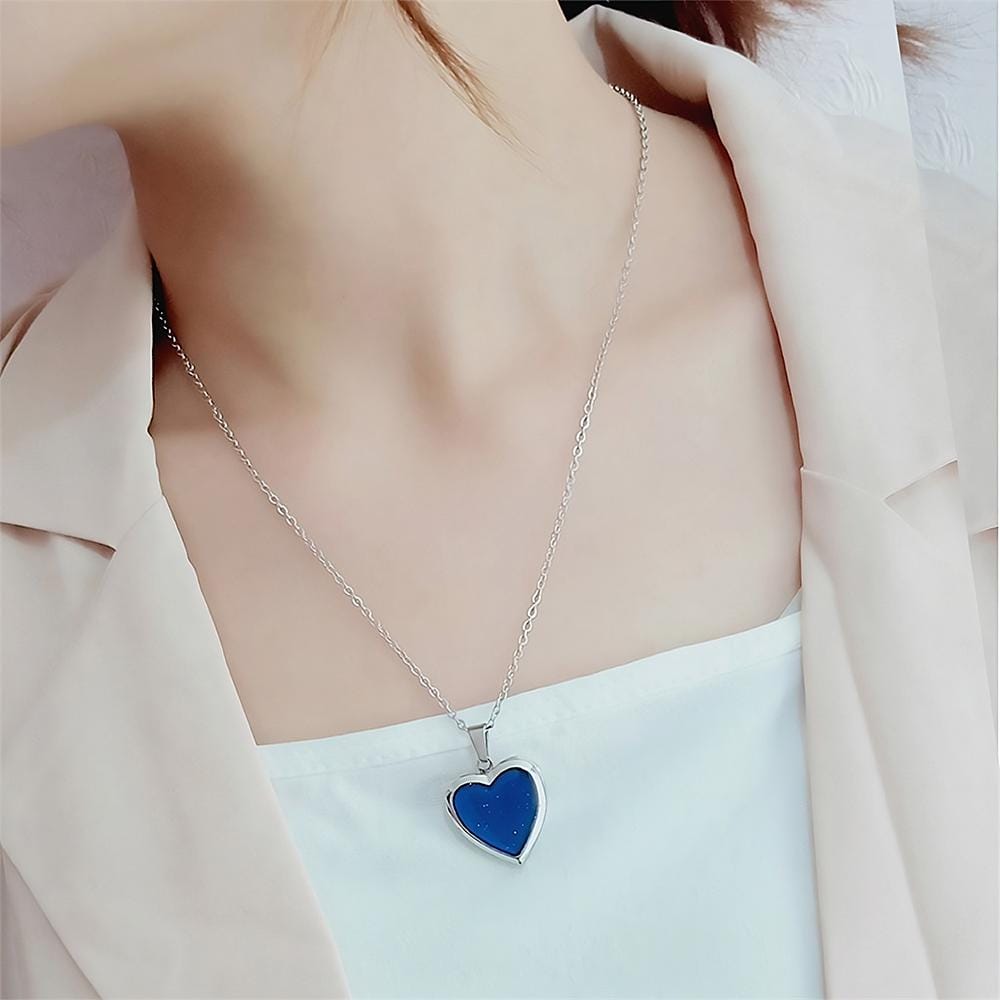 Mood Changing Heart Pendant Charm Photo Locket Necklace All Products Mood Changing Heart Pendant Charm Photo Locket Necklace All Products 6