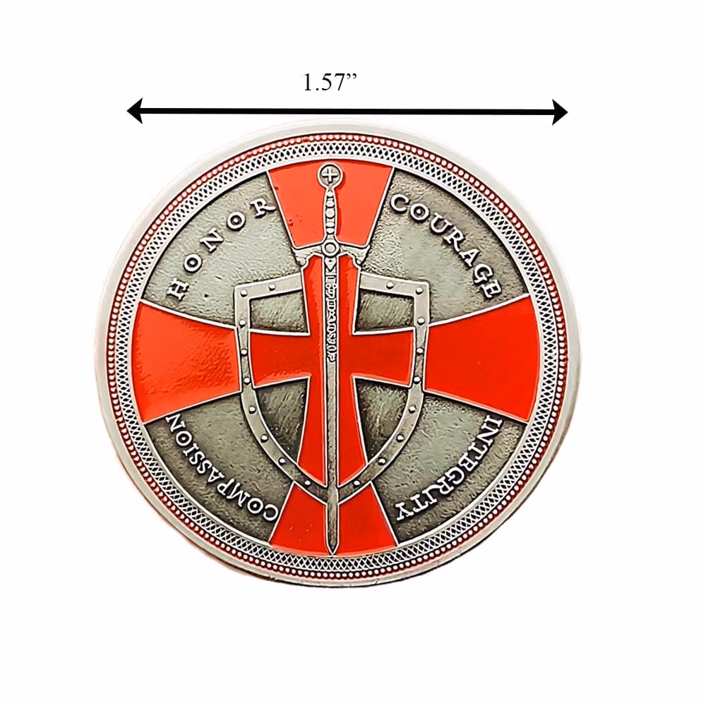 Knights Templar Crusader Shield Token Commemorative Religious Coin All Products 6