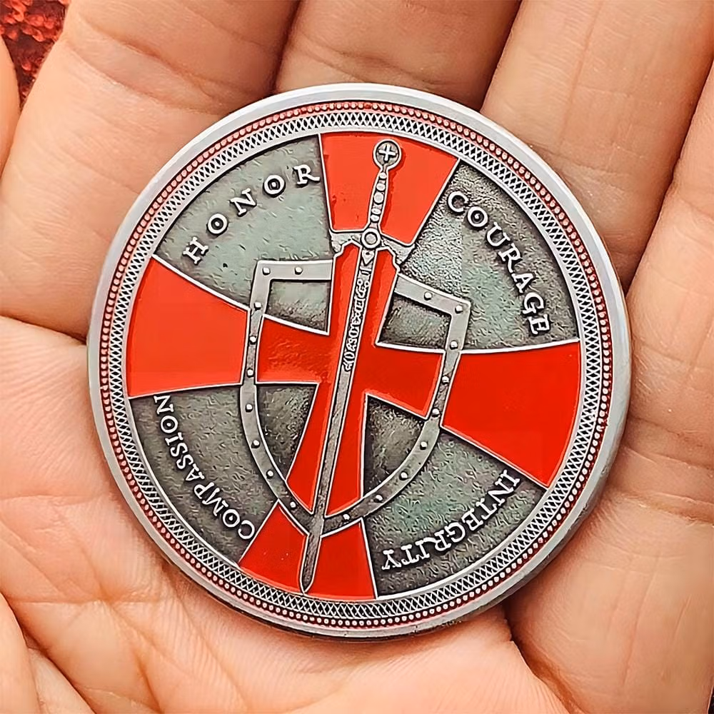 Knights Templar Crusader Shield Token Commemorative Religious Coin All Products 7