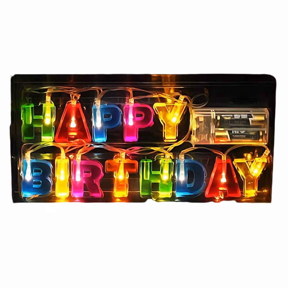 Light Up Happy Birthday LED String Lights Decoration All Products 5