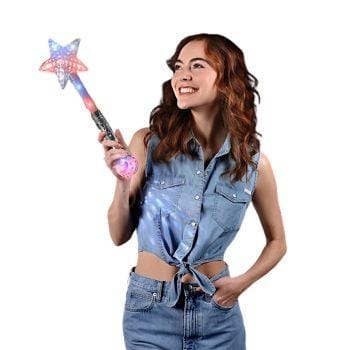 Light Up Super Star Jumbo Wand 2 Inch Glow Sticks